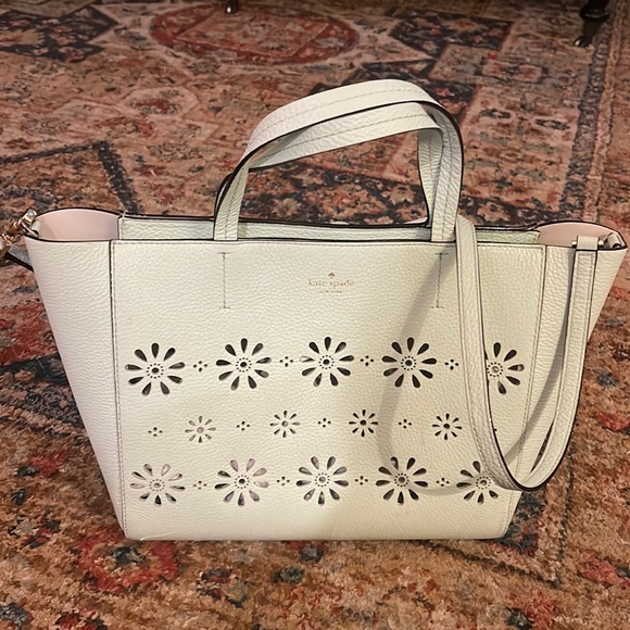 Turquoise punched leather Kate Spade crossbody - Picture 1 of 4